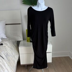 Isabella Oliver Black Midi Dress
